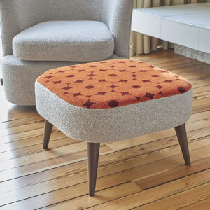 Leap Fabric Footstool